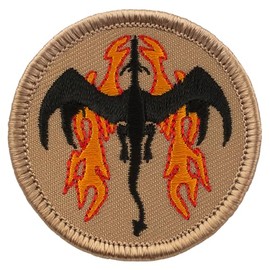 Flame Breathing Dragon Patrol Patch - 2" Round