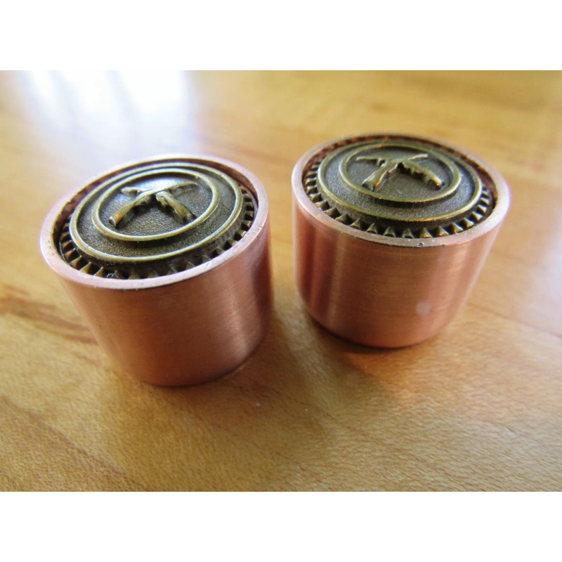 Unbranded Copper Cross rifles volume/tone guitar knobs