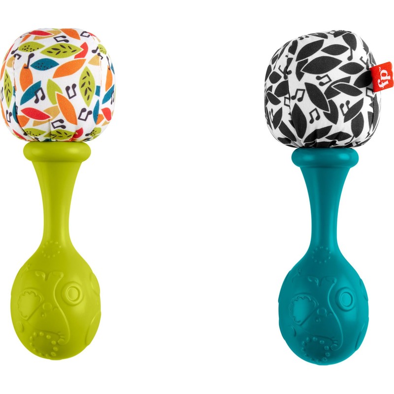 Fisher-Price Newborn Toys Rattle ‘n Rock Maracas, 2 Soft Musical