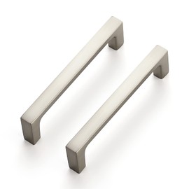 Ravinte 10 Pack Solid 3-3/4 Inch Kitchen Square Cabinet Handles Brushed Nickel Cabinet Pulls Drawer Pulls Kitchen Cabinet Hardware Kitchen Handles
