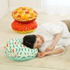 minimynimo Bead Cushion, Small, Round, Northern Europe, Orange, Brown (Pinwheel,