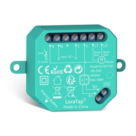 LoraTap Wireless Receiver Module for Roller Shutters Only Compatible with 868 MHz Remote Controls, Curtain and Blind Controller, Not Compatible with WiFi