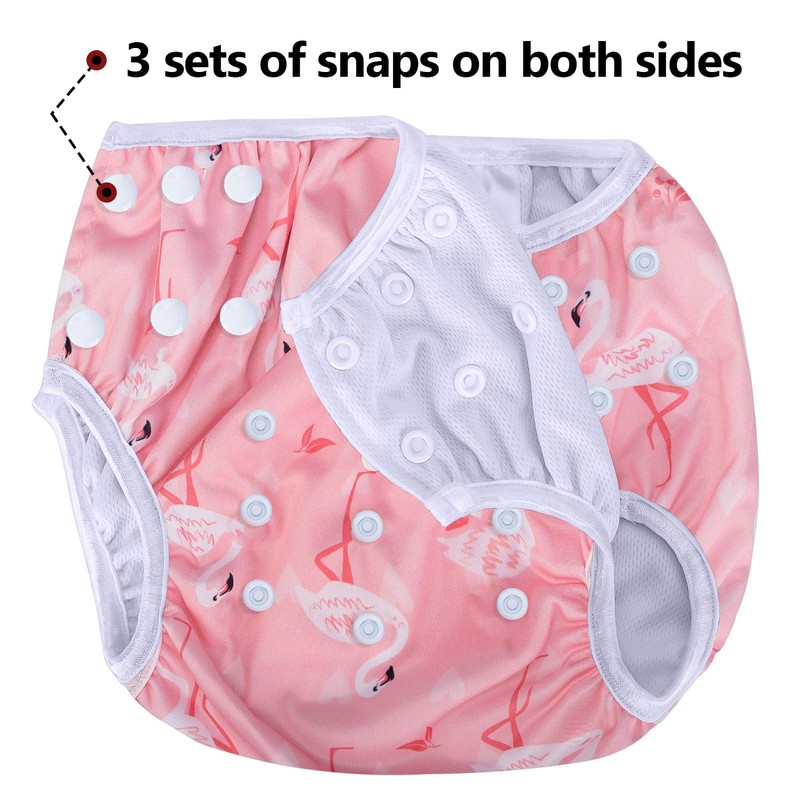 Luxja Reusable Swim Nappy (Pack of 2) Adjustable Nappy for