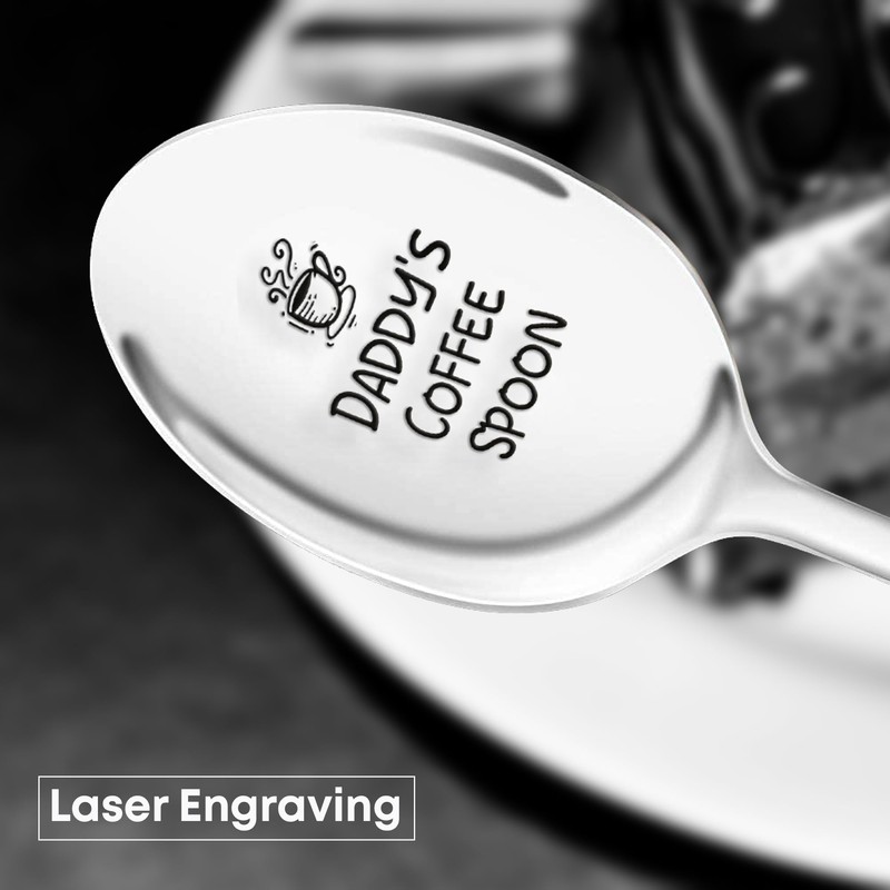 Fathers Day Gift for Dad Thoughtful Coffee Spoon 'Daddy's Coffee'
