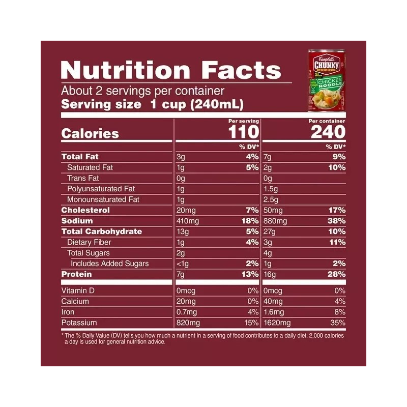 Campbell's 4 Cans Campbell's Chunky Soup Healthy Request Chicken Noodle