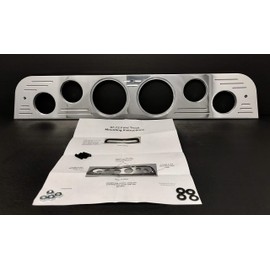 Dolphin Gauges Compatible with 1967 1968 1969 1970 1971 1972 Ford Truck 6 Gauge Dash Panel Insert - Polished Billet Aluminum