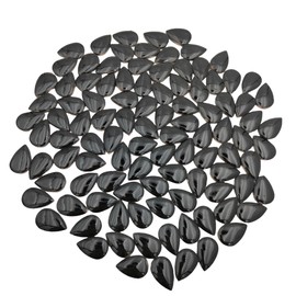 105 Pieces 28mm x 18mm Ceramic Raindrop Mosaic Tiles, 500g Mosaic Tile Pieces for Handmade Mosaic Making, Art Projects, Home and Outdoor Decoration (Black)