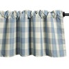 VOGOL Buffalo Check Valance, Blue and White Checkered Pattern, Classical