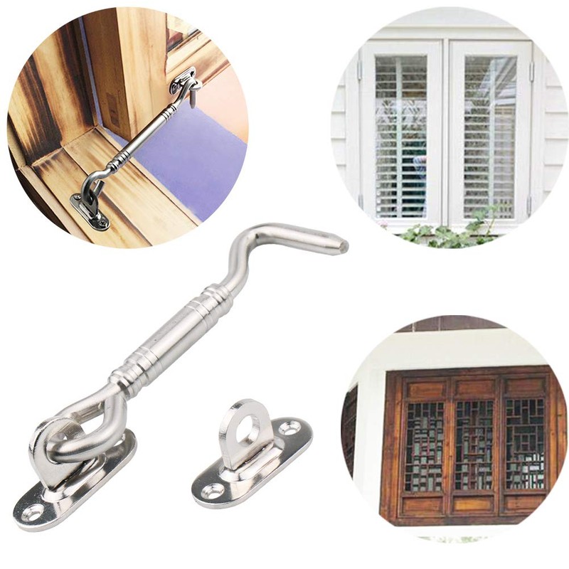 Stainless Steel Cabin Hook, Tiberham Heavy Duty Eye Latch Lock,