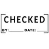 Printtoo Checked by Date Self Inking Rubber Stamp Pre-Inked Office