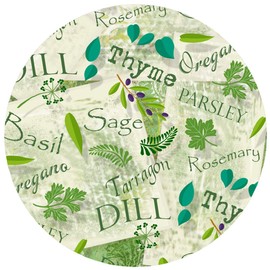 Andreas Silicone TR-GGHB Gail Green Herb Non-Slip 8" Trivet/Pot Holder/Hot Pad, 100% Cotton, Dishwasher Safe, Hot Dishes, Protect Hair Iron, Safe up to 600°F