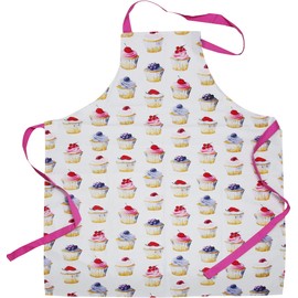 Beautiful Cotton Apron With Pretty Cupcake Design