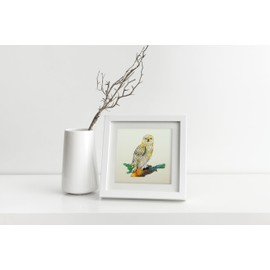 Snowy Owl, Quilling Card 3D,Unique Dedicated Handmade, Design Greeting Card for Birthday, Valentine's Day, Mothers Day, Spring, Fathers Day, Graduation, Wedding, Anniversary, All Occasion,6"x6"