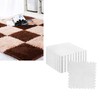 10pcs Plush Puzzle Floor Foam Mat Tiles Fluffy Cuttable Anti
