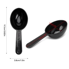 Suuwwn Messlöffel,40 Stück Kunststoff Messlöffel Dosierlöffel Kaffee-Messlöffe Set Messbecher Löffel Pulver Löffel,Maßlöffel für Kaffee Tee Milchpulver Flüssiggewürz Küchenutensilien,Schwarz