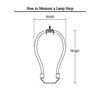 Aspen Creative 20008-2 Saddle, 11" Lamp Harp, Satin Nickel