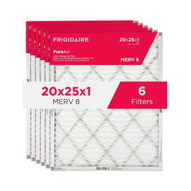 Frigidaire Frigidaire PureAir® 20x25x1 MERV 8 Allergen Electrostatic Pleated Air Conditioner HVAC AC Furnace Filters - 6 Pack (exact dimensions 19.81 X 24.81 X 0.81)