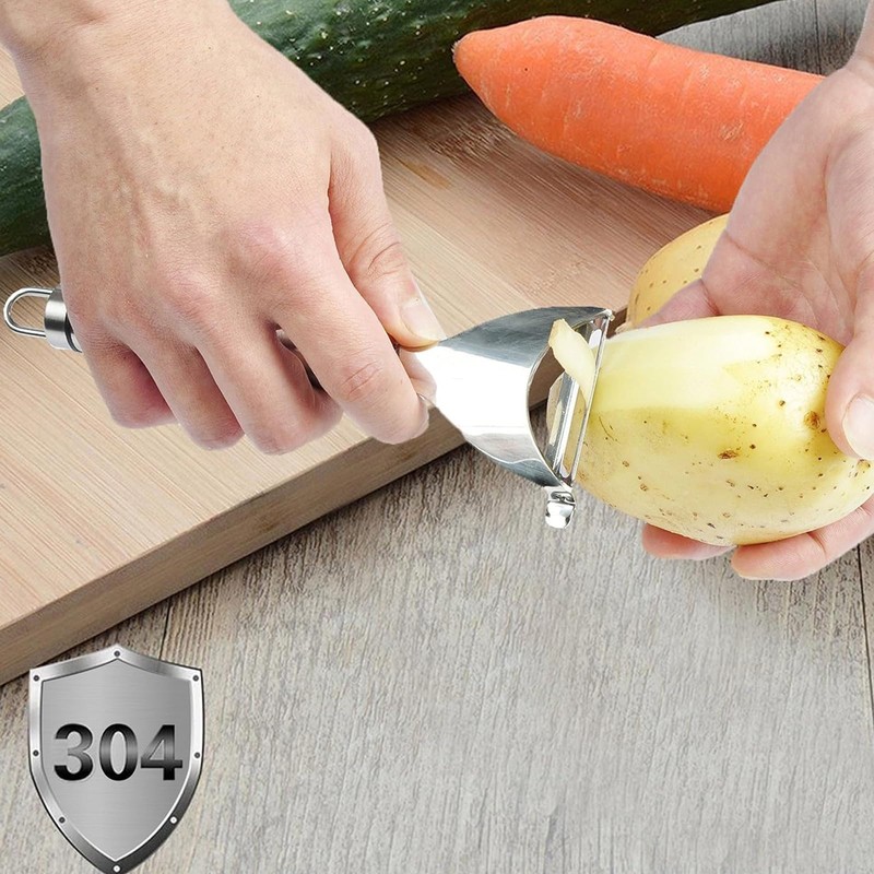 Potato Peelers, Y Shape Straight Blade 304 Stainless Steel Peeler