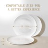 Yachi Ceramic 10 1/4 Inch White Dinner Plates Set of