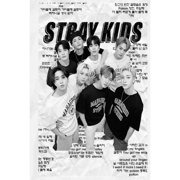 Stray Kids KPop Lined Notebook- Hardcover 200 pages