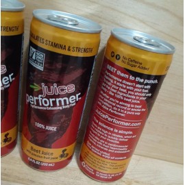 Unbranded 3 CANS: Beet Performer 100% Beet Juice PASSION JUICE NO:Caffeine/Su