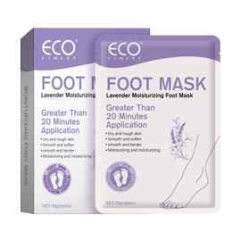 ECO finest Lavender Exfoliating Foot Mask -3 Pairs, Natural Foot Exfoliating Agent, Suitable for all Dry Dead Skin, Calluses and Rough Heels, Containing lavender Essence -18g * 3 Pairs