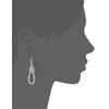 Anne Klein Silver-Tone/Crystal Intertwined Oval Drop Earrings