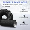 3 Inch Flexible Ducting Hose 8 Feet Black Aluminum Ducting