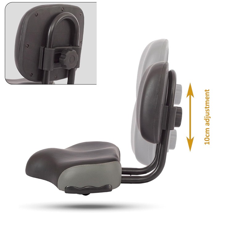 CDHpower Bicycle Cycling Saddle/Bicycle Seat (Backrest Black with Grey) Oversized