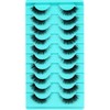 Clear Band Eyelashes Russian Volume Fluffy Strip Lashes 10 Pairs
