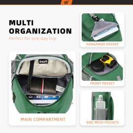 SKYSPER Sling Bag RFID Crossbody Sling Backpack Cross Body Shoulder Bag Travel Hiking Daypack for Women Men(Green)