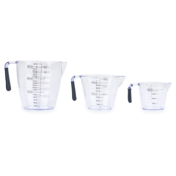 3 Piece Measuring Cup Set, Soft Non-Slip Handles, BPA Free