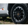 4 PCS Black Wheel Center Caps 3-5/16 Inch Tri-Color Hub