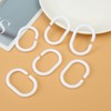 Divono 24pcs C Shaped Shower Curtain Hooks,Shower Curtain Rings,Curtain Clips,Durable