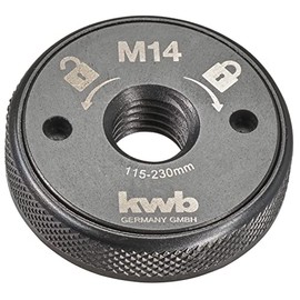 kwb Quick Release Nut for Angle Grinder M14, Quick Release for Cutting Discs from 115-230 mm, Tool-Free Change without Key