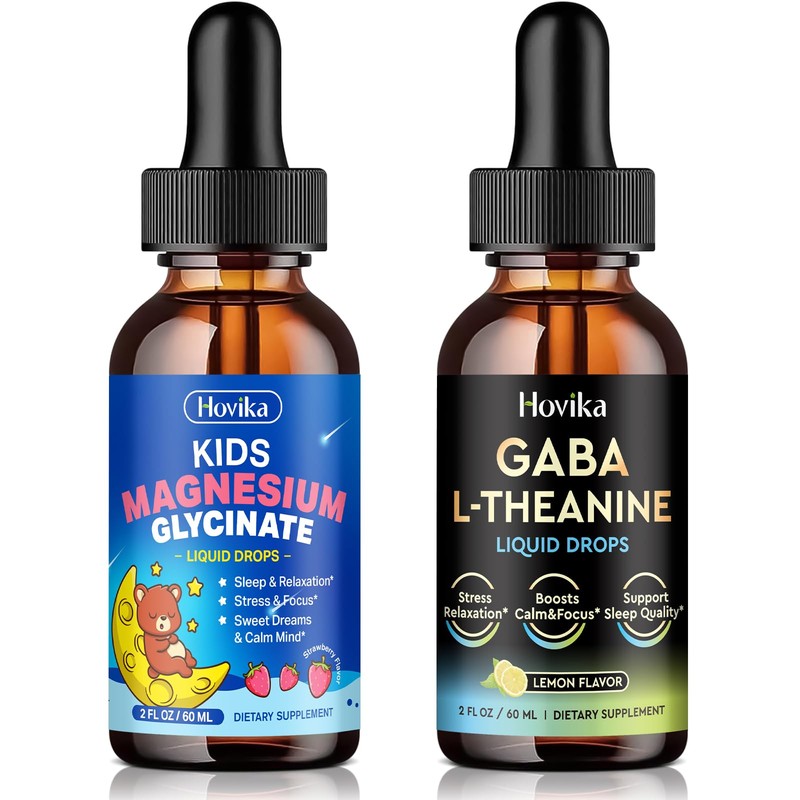 Magnesium Glycinate & GABA L-Theanine Liquid Drops for Kids &