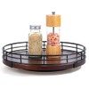 Bamboo Land- Lazy Susan Turntable Organizer for Cabinet, Round Wooden