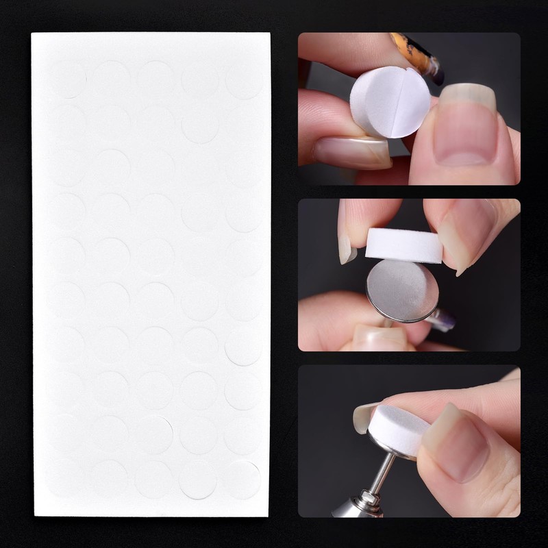 KADS 100Pcs Nail Nail Buffing Self-Adhesive Replaceable Sandpaper Polishing Files