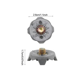 20pcs Golf Shoe Spikes with Wrench, Golf Shoe Replacements Anti-slip Tooth Spikes, Lightweight TPU Cleat with Metal Screw, Golf Shoe Accessories Provides Traction Stability Comfort(Grey)