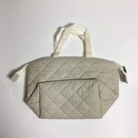 Nakano Lunch Bag, White, Approx. Width 12.6 x Depth 4.7 x Height 7.9 inches (32 x 12 x 20 cm), Luna Chaton MM-444, 1 Piece Set