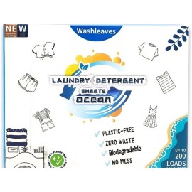 Washleaves Laundry Sheets Plastic Free Laundry Detergent Sheets Compact & Portable,...