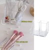 Trasylph Acrylic Pen Holder with 3 Compartments, Acrylic Cosmetic Brushes