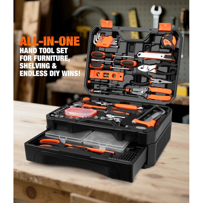 328-Piece Tool Set - Tool Kit Toolbox Storage Case with