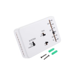 Partuto RV Analog Control Heating/Cooling Thermostat Kit for for Campers Motorhome/for Duo-Therm Thermostat RV Analog Control / 40-90°F Temp on A/C and Furnace / 1 Set Replacement