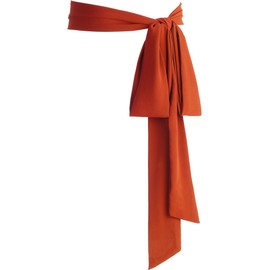 Glitopper Women Chiffon Sash Belt Dress Sash Waist Bridal Wedding Belt 50s Accessories 3'' Wide(Rust Red,Classic Style)