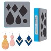 SUPERDANT Wooden Cutting Dies Leather Rhombus Teardrop Pattern Earring Cutting