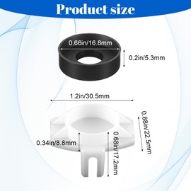 XLIUAX 6 Sets Tub Spout Diverter Repair Kit, Shower Diverter Repair Kit Tub Spout with Diverters Tubs Spouts Replacement Repairs Parts for Bathroom Bathtub Faucet Universal Valve Replacements Kits