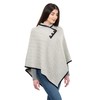 SAOL Ladies Herringbone Poncho Sweater Soft Wool Blend (Large -