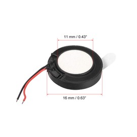 uxcell 1W 8 Ohm 16mm Dia Speaker with Wire for Electronic Projects