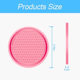 4 Pack Car Cup Holder Coaster, 2.75 Inch Diameter Non-Slip Universal Insert Coaster, Durable, Suitable for Most Car Interior, Car Accessory for Women and Men (Rose Red)